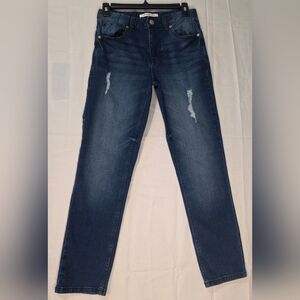 Calvin Klein Jeans Distressed Skinny Denim Womens Casual Chic Effortless Style